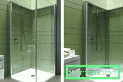 Cabines de douche transparentes